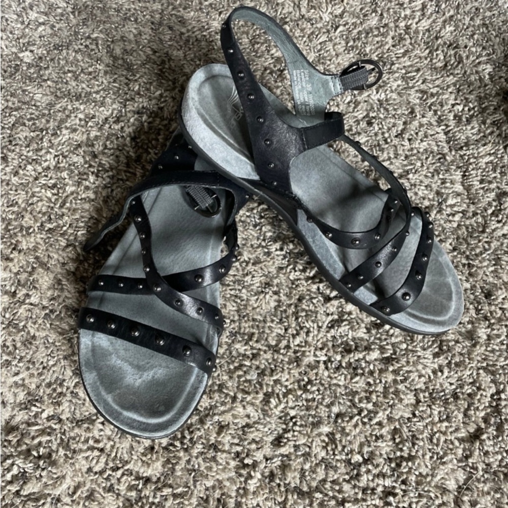 dansko black sandals 39